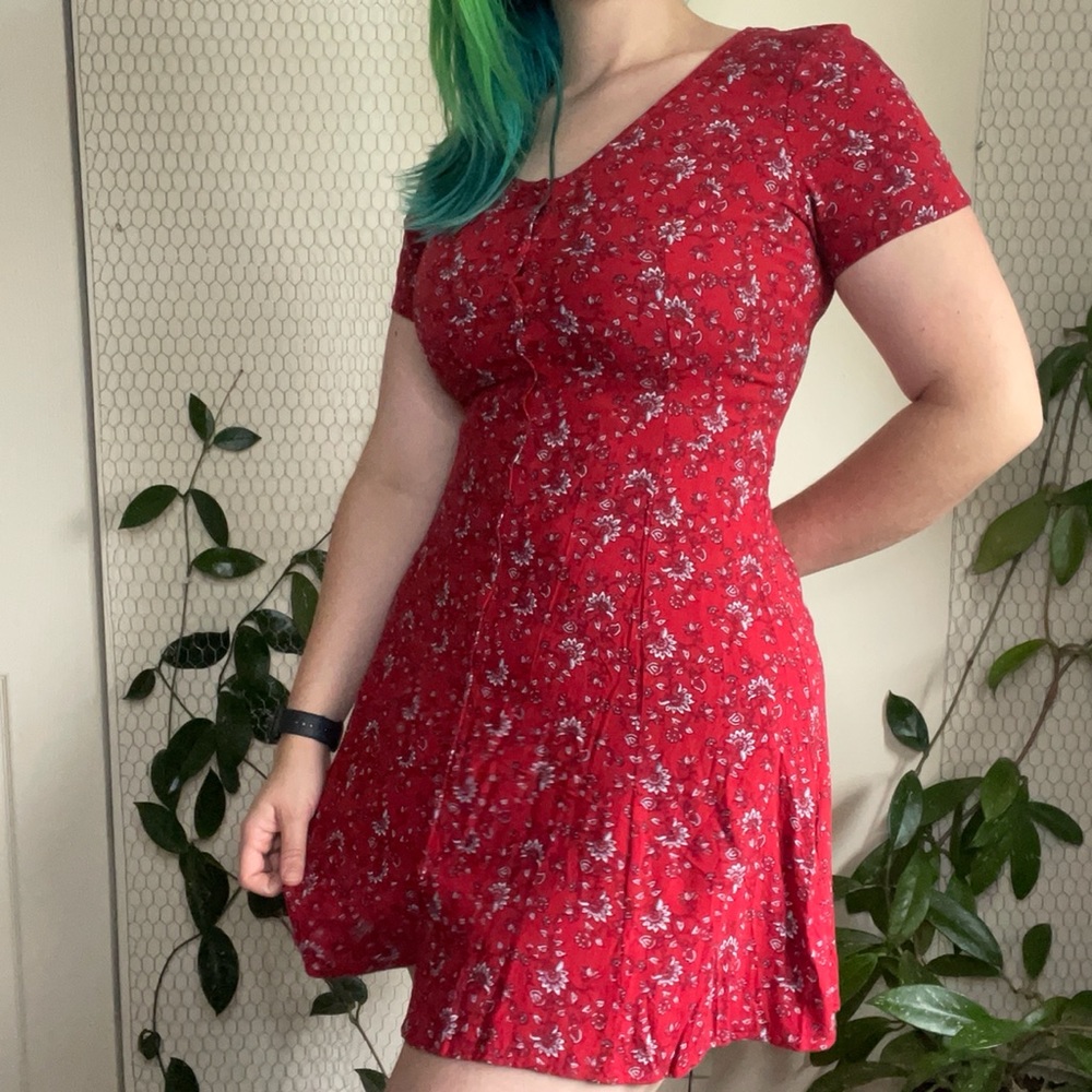 Band of Gypsies size L floral dress with cinchable waist!